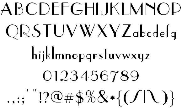 1920s font in word